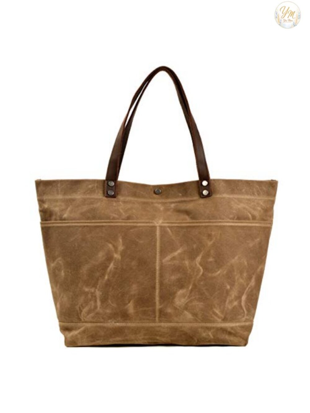 Extra Large Waxed Canvas Travel Tote Shoulder Bag, Waterproof Carryall with